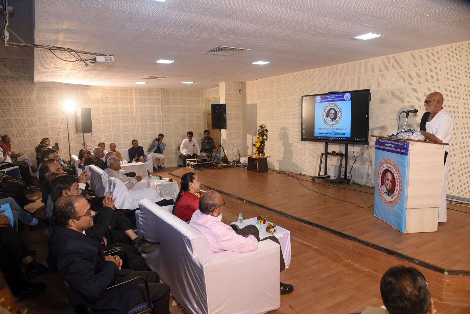 Academic gathering inside the seminar hall at The Group of Parekh Colleges