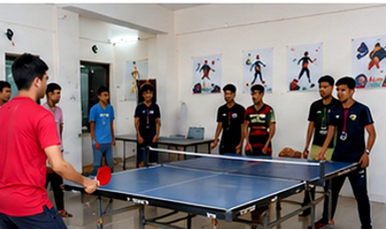 Indoor sports room